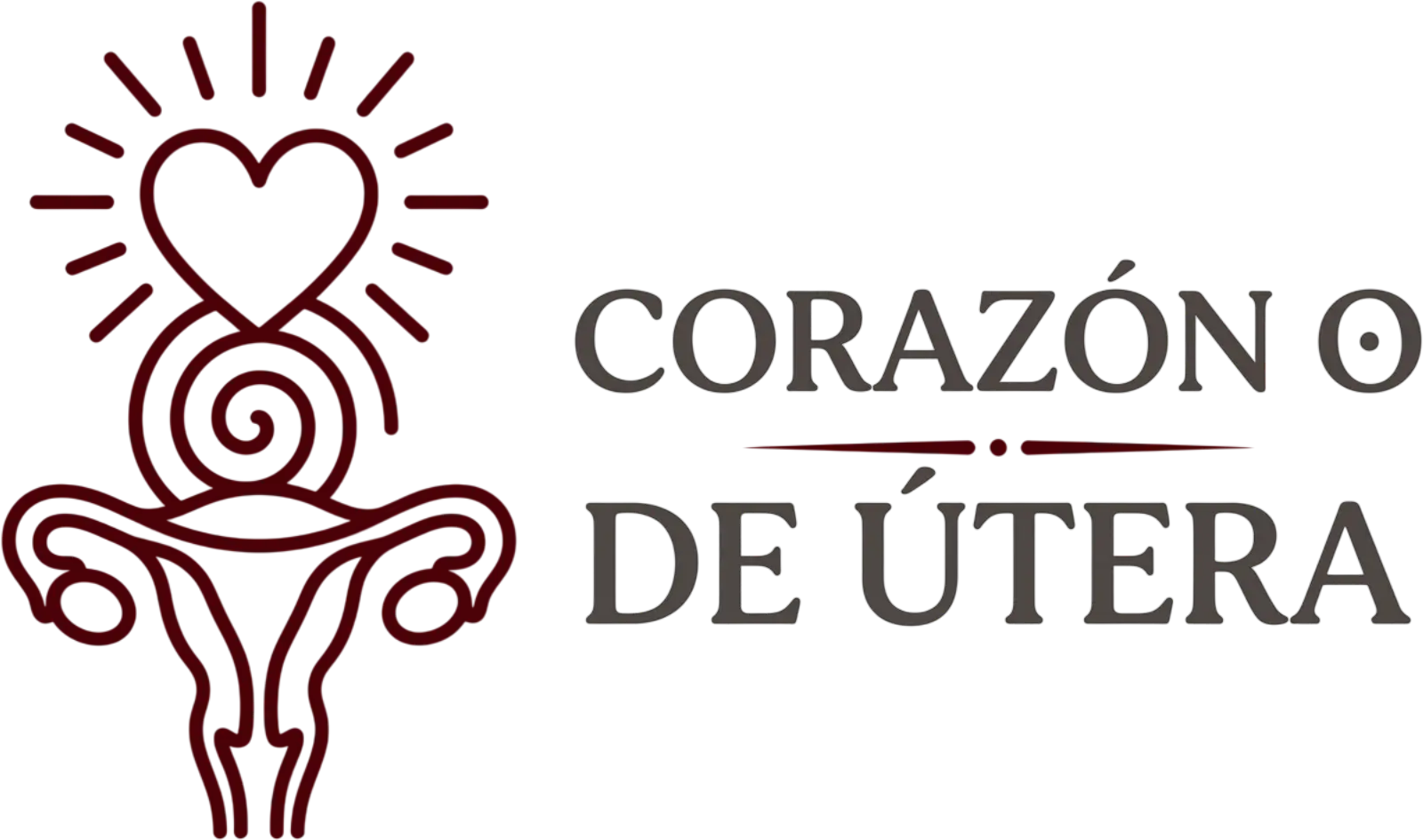 Logotipo de "Corazón de Útera", que combina un corazón y un símbolo femenino con un diseño artístico y moderno.